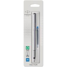 Ручка перьевая Parker VECTOR Stainless Steel FP M (блистер)