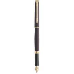 Ручка перова Waterman HEMISPHERE Metallic Lava Black GT FP F