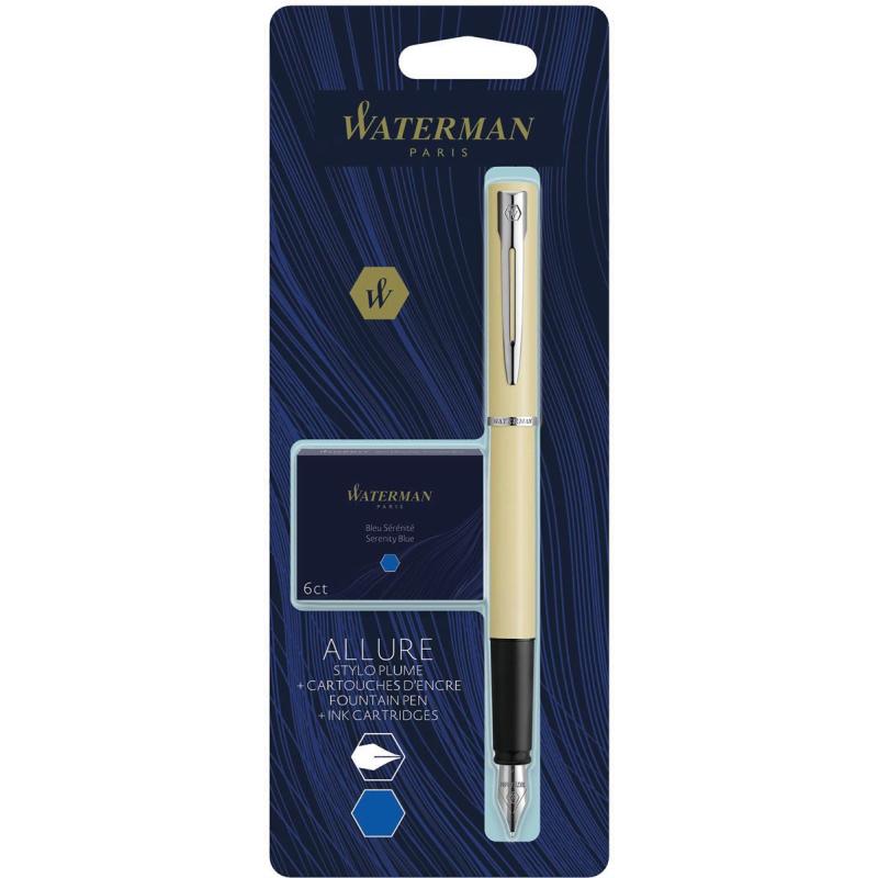 Ручка перова Waterman ALLURE Pastel Yellow CT FP F (блістер)