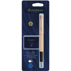 Ручка перьевая Waterman ALLURE Pastel Orange CT FP F + упаковка картриджей Mini (блистер)