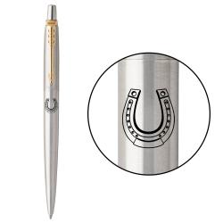 Ручка кулькова Parker JOTTER DESIGN Stainless Steel GT BP Щаслива підкова