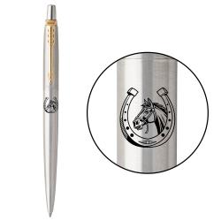 Ручка кулькова Parker JOTTER ZODIAC Stainless Steel GT BP Кінь з підковою