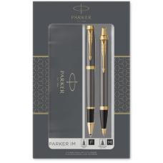 Подарунковий набір ручок Parker IM Grey Lacquer GT RB+BP (ролер + кулькова)