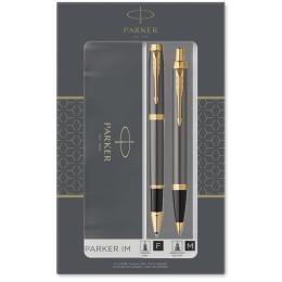 Подарочный набор ручек Parker IM Grey Lacquer GT RB+BP (роллер + шариковая)