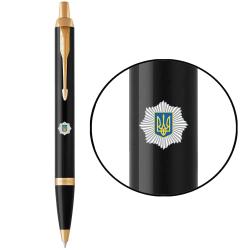 Ручка кулькова Parker IM SPECIAL Black GT BP Емблема МВС