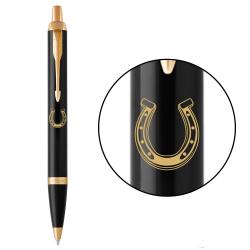 Ручка кулькова Parker IM DESIGN Black GT BP Підкова на щастя