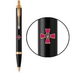 Ручка кулькова Parker IM ARMY Black GT BP Емблема ЗСУ
