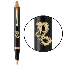 Ручка шариковая Parker IM ZODIAC Black GT BP Деревянная Змея