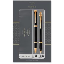 Подарочный набор ручек Parker IM Black GT RB+BP (роллерная + шариковая)