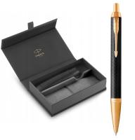 Подарунковий набір Parker IM Premium Black GT BP (кулькова ручка + чохол + коробка)