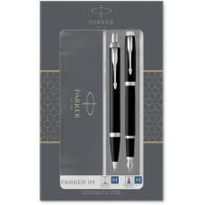 Подарунковий набір Parker IM Matte Black CT (перова + кулькова)