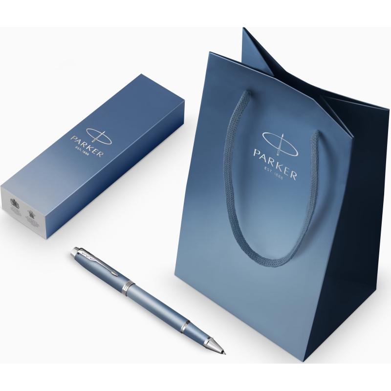 Ручка ролерна Parker IM Rituals Peaceful Blue CT RB + Пакет Parker Rituals