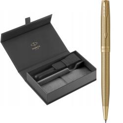 Набір Parker SONNET SE Cisele Gold GT BP (кулькова ручка + шкіряний чохол + коробка)