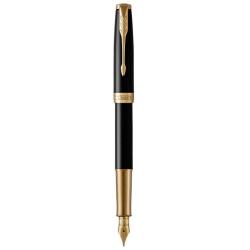 Ручка перова Parker SONNET Black Lacquer GT FP18 F