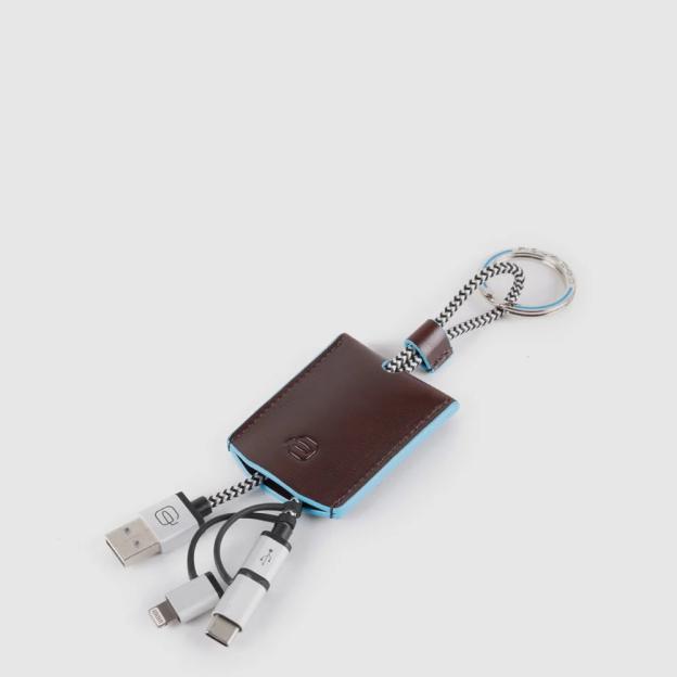 Брелок з USB micro-USB Lightning Piquadro BLUE SQUARE (B2) Cognac AC4236B2_MO