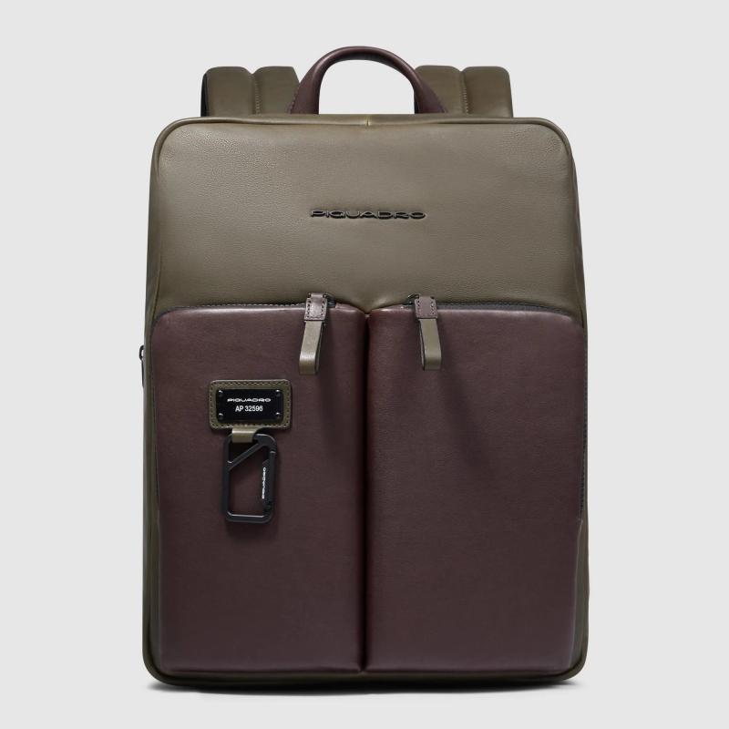 Рюкзак для ноутбука 14 Piquadro Harper (AP) Green-Brown CA6311AP_VETM