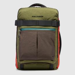 Дорожный рюкзак для ноутбука 17,3″ Piquadro ARNE (S125) Green-Orange CA6691S125_VEAR