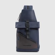 Сумка-слінг Piquadro HARPER (AP) Blue-Dark Brown CA6784AP_BLUTM