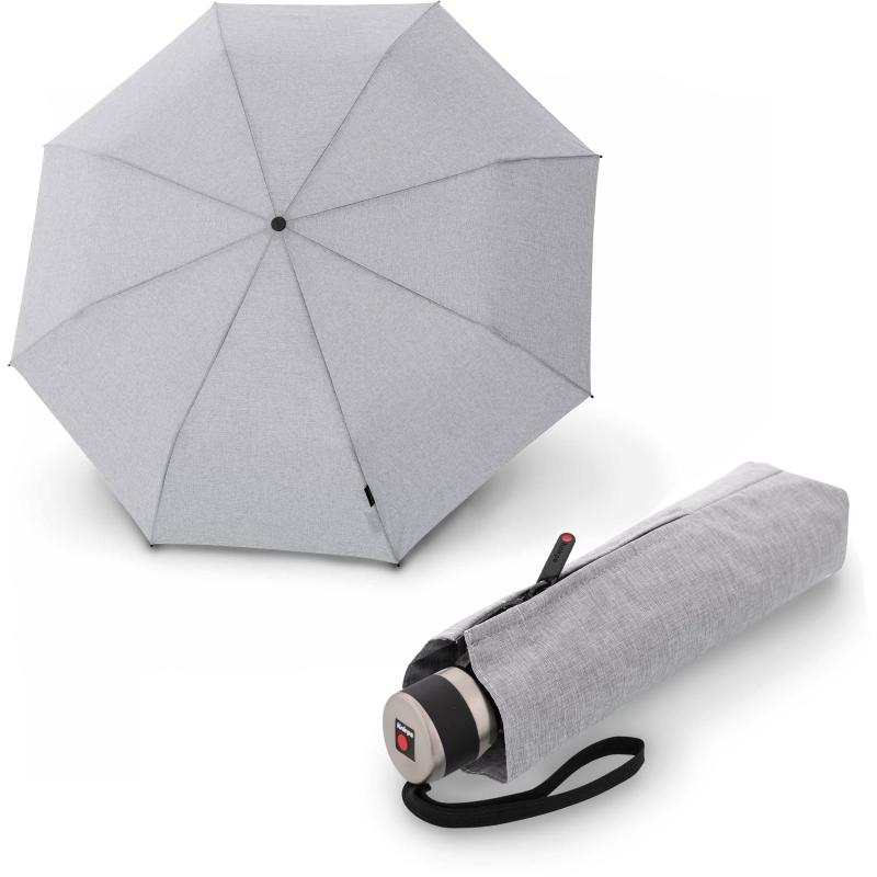 Парасолька механічна Knirps C.041 Chrome Matt Small Manual/Melange Grey Kn95-8041-4118
