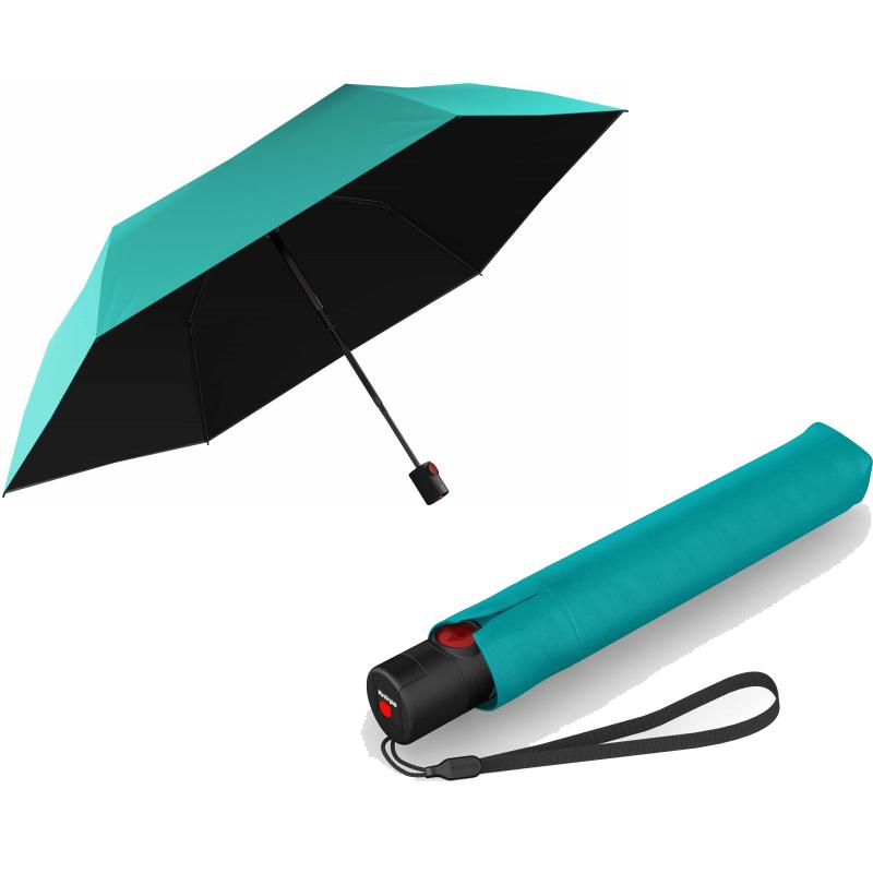 Парасолька-автомат Knirps U.200 Ultra Light Duomatic/Turquoise Black UV Coating Kn95 2200 1340