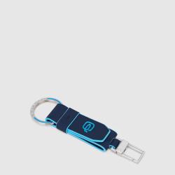 Шкіряний брелок з карабіном Piquadro BLUE SQUARE (B2) Navy Blue PC3751B2-BLU2