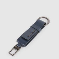 Брелок кожаный с карабином Piquadro MODUS Restyling (MOS) Blue PC3751MOS_BLU