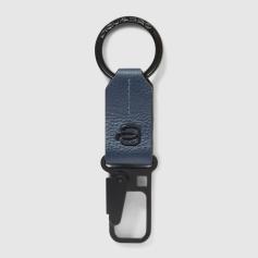 Шкіряний брелок з карабіном Piquadro RUSSEL (W137) Blue PC6846W137_BLU