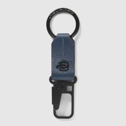 Шкіряний брелок з карабіном Piquadro RUSSEL (W137) Blue PC6846W137_BLU