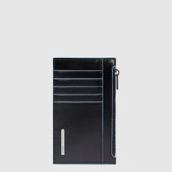 Картхолдер з монетницею Piquadro BLUE SQUARE (B2) Black PP6561B2R_N