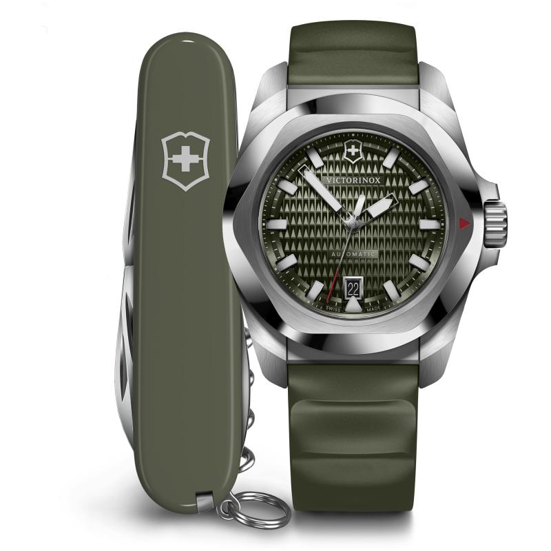 Чоловічий годинник Victorinox Swiss Army I.N.O.X. Automatic V242017.1 + ніж Spartan
