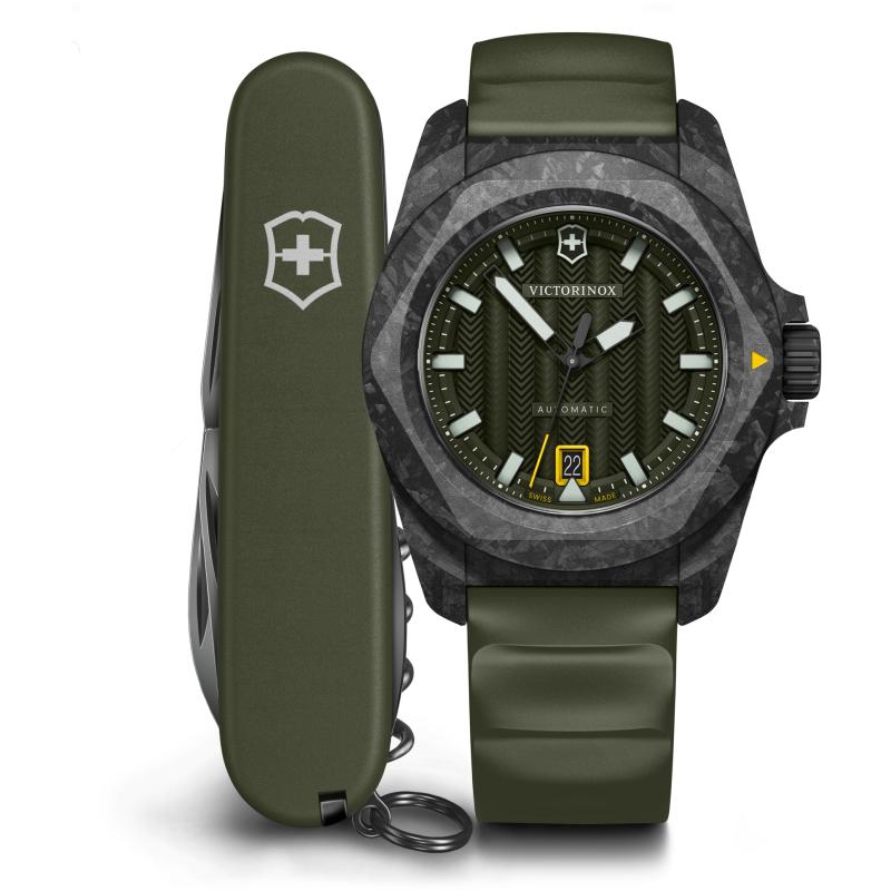 Чоловічий годинник Victorinox Swiss Army I.N.O.X. Automatic V242021.1 + ніж Spartan