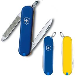 Швейцарский складной нож 58мм Victorinox ESCORT UKRAINE сине-желтый 0.6123.2.8