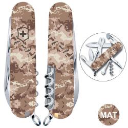 Швейцарський складаний ніж 91мм Victorinox CLIMBER ARMY Піксель пісочний 1.3703.7.W3944p