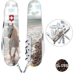 Швейцарський складаний ніж 91мм Victorinox CLIMBER ZODIAC Білий кінь 1.3703.7.Z5270pk