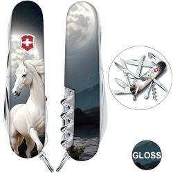 Швейцарський складаний ніж 91мм Victorinox HUNTSMAN ZODIAC Магічний кінь 1.3713.3.Z5280pk