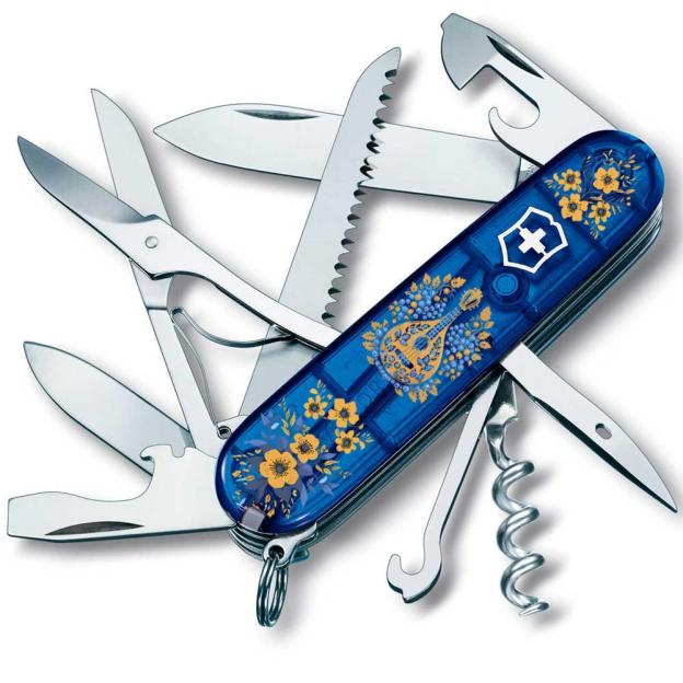 Швейцарский складной нож 91мм Victorinox HUNTSMAN UKRAINE 1.3713.T2.T1370u