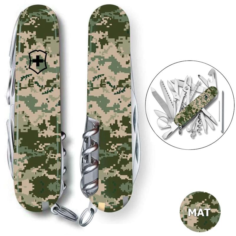 Швейцарський складаний ніж 91мм Victorinox SWISSCHAMP ARMY Піксель 1.6795.3.W3940p