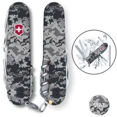 Швейцарский складной нож 91мм Victorinox SWISSCHAMP ARMY Пиксель синий с крас. лого 1.6795.3.W3943p
