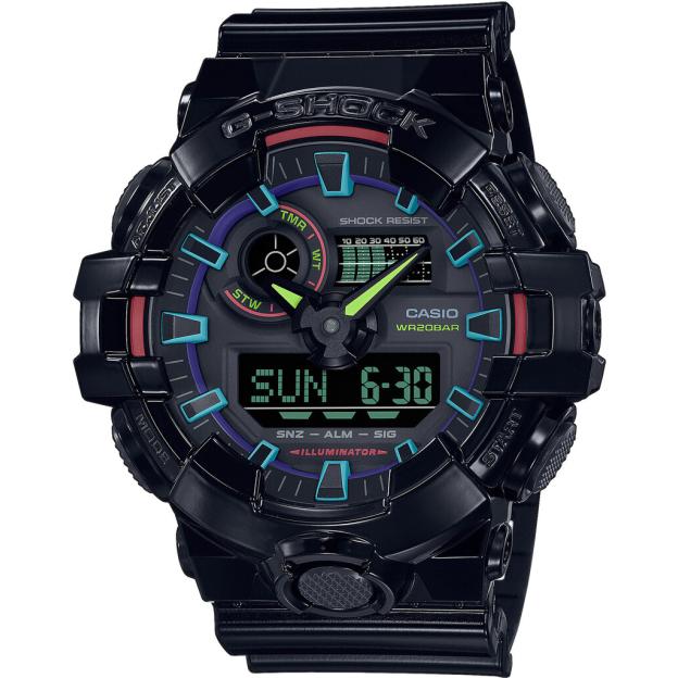 Часы 53 мм Casio G-SHOCK GA-700RGB-1AER