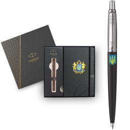 Подарунковий набір Parker JOTTER Originals UKRAINE Black CT BP Великий Герб України (кулькова ручка + блокнот Parker)