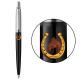 Набор: ручка шариковая Parker JOTTER Originals ZODIAC Black CT BP Конь с подковой + блокнот