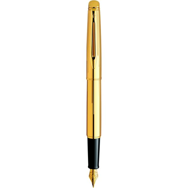 Ручка перова Waterman HEMISPHERE Golden Shine GT FP F