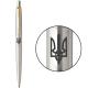 Ручка шариковая Parker JOTTER UKRAINE Stainless Steel GT BP Трезубец-Меч