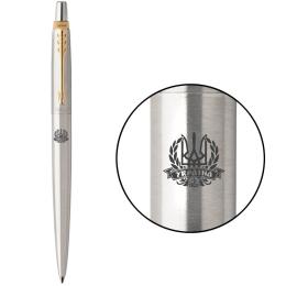 Ручка шариковая Parker JOTTER UKRAINE Stainless Steel GT BP Трезубец с лавровым венком