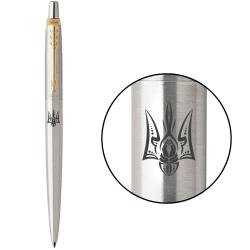 Ручка кулькова Parker JOTTER UKRAINE Stainless Steel GT BP Тризуб Молитва
