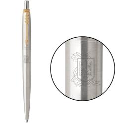 Ручка кулькова Parker JOTTER UKRAINE Stainless Steel GT BP Герб України з калиною