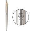 Ручка шариковая Parker JOTTER ARMY Stainless Steel GT BP Эмблема ГСЧС Украины