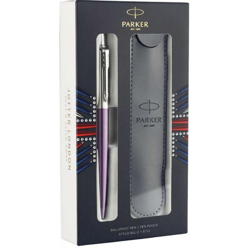 Набір Parker JOTTER Victoria Violet CT BP (кулькова ручка та чохол)