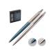 Набор Parker JOTTER Waterloo Blue CT BP + Stainless Steel CT BP (2 шариковые ручки и блокнот)