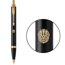Ручка кулькова Parker IM UKRAINE Black GT BP Тризуб з дубовим вінком